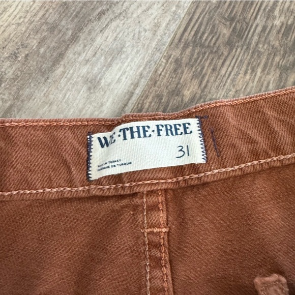 NWT! We The Free Carpenter TINSLEY BAGGY HIGH RISE STRAIGHT LEG Color: Chocolate - Picture 4 of 14